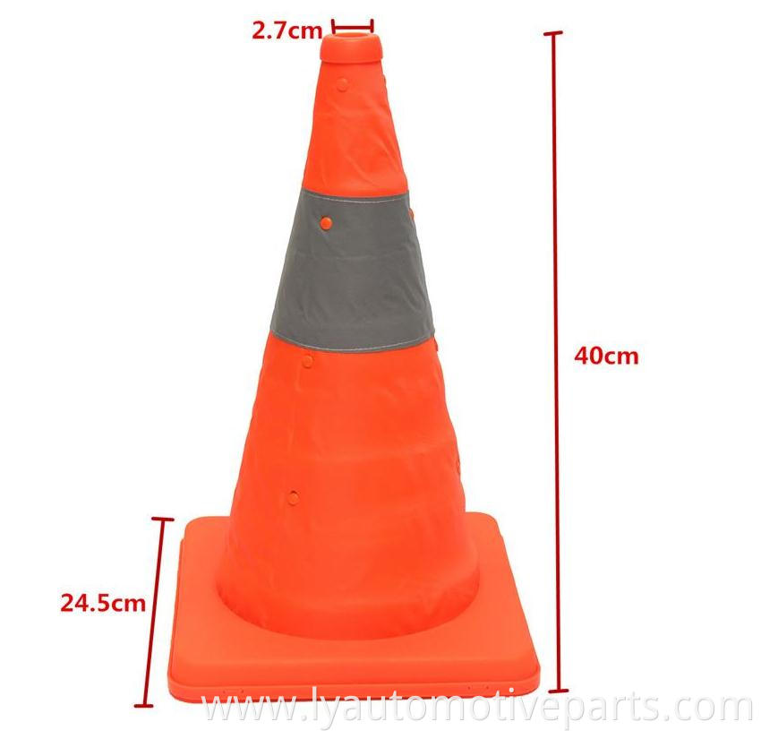 2021 New Products Collapsible Retractable Orange PVC Plastic Safety Traffic Cones